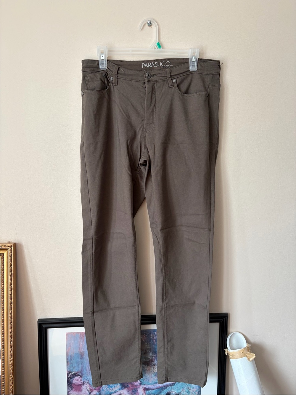 Parasuco Women’s Straight Jeans in Taupe Brown